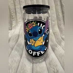 Stitch Coffee Tumbler with Floral Design